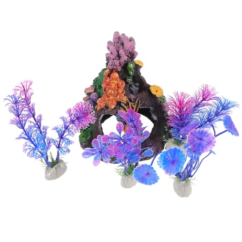 Milisten 5St Aquarium Wasserpflanzen Dekoration artificial plant aquariumpflanzen Korallenriff Kunsthandwerk Dekorationen für Aquarien Aquariumkoralle realistisches Aquariumdekor Plastik