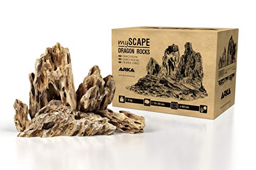 ARKA mySCAPE-Rocks Dragon | Drachenstein | Natur Aquarium Steine für einzigartige Aquascapes im Süßwasser Aquarium & Aufbauten in jedem Terrarium | Ca. 10-30 cm | Ideal zu bepflanzen | Inhalt: 5 kg