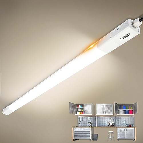 TONFFI LED Feuchtraumleuchte 150CM, 60W 7000LM LED Röhre, Reihenschaltung, Neutralweiß, IP65 Wasserfest Feuchtraumlampe Wannenleuchte Deckenleuchte für Keller Werkstatt Garage Warenhaus Bad Büro