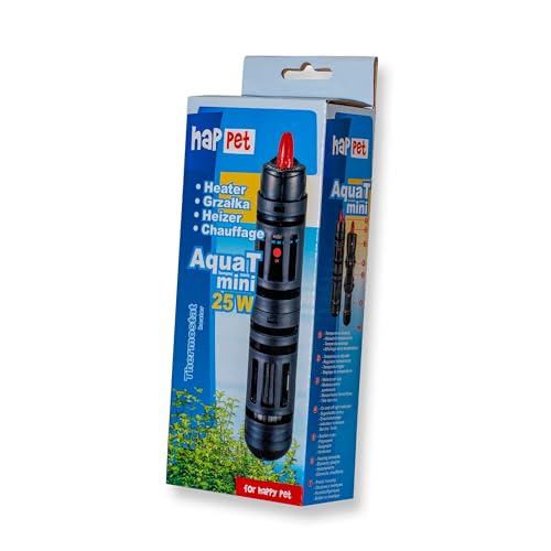 happet Aquarium Heizstab Mini - 25 Watt bis 30 Liter Heizung - Regelheizer für Nano Aquarien und sehr kleine Becken mit Schutz für Fische und Garnelen