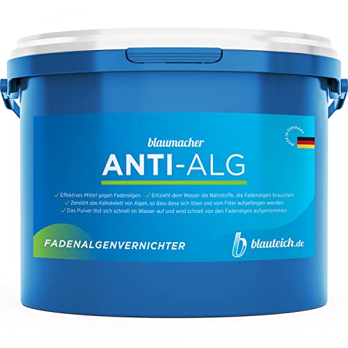 BLAUTEICH blaumacher ANTI-ALG Fadenalgenvernichter - Algenentferner für Gartenteich - Algenvernichter und effektive Teichpflege gegen Fadenalgen im Teich (1 kg)