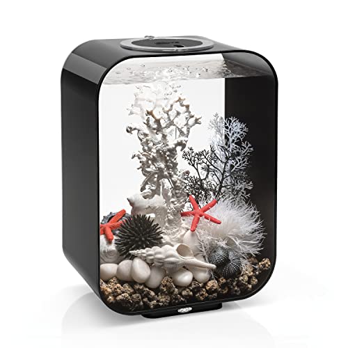 biOrb 72048 LIFE 15 LED schwarz - dekoratives 15 Liter Aquarium Komplett-Set mit Filtersystem, LED-Beleuchtung und Keramik-Bodengrund aus robustem Acryl-Glas