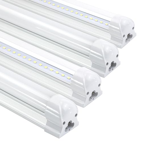 Allesin 2er Pack LED Leuchtstoffröhre 150cm komplett Set LED Röhre mit G13-Fassung T8 24W LED Strip Neutralweiß 4000K 2000lm Deckenleuchte Unterbauleuchte Schranklicht Montagefertig klare Abdeckung