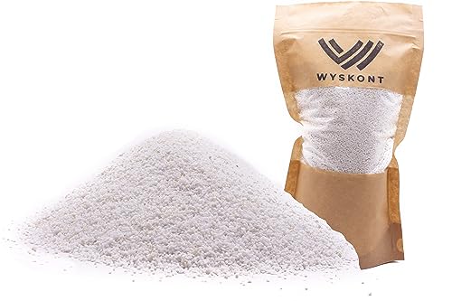 WYSKONT Dolomit Sand für Aquarium 1 kg - Natursubstrat und Dekoration für Aquarien - geeignet für Malawi und Tanganyika Biotypen - sicher für lebende Organismen - weiße Körnung 1-1,5 mm