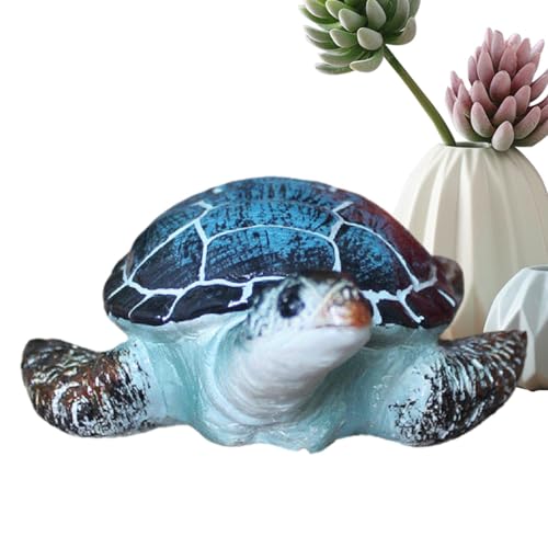 Aquarium-Dekoration, Schildkrötenstatue, Aquarium-Schildkröten-Dekoration, Kunstharz, Gartenlandschaft, Ornament für Blumentopf, Wohnzimmer