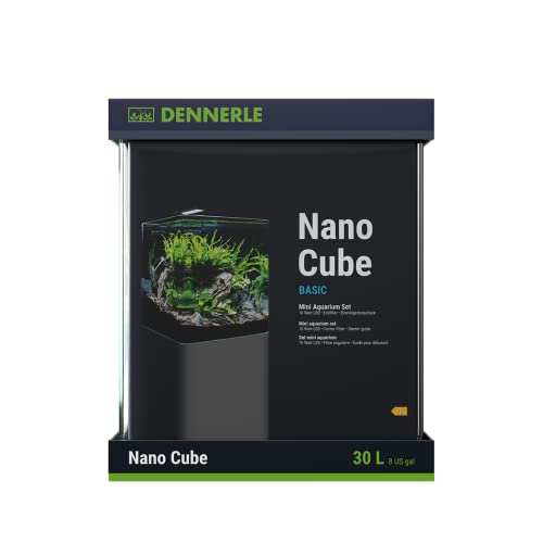 Dennerle Nano Cube Basic, 30 Liter - Mini Aquarium mit Abgerundeter Frontscheibe