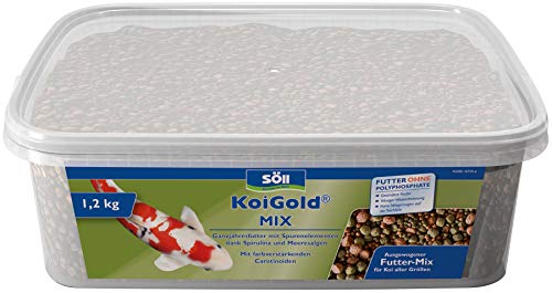 Söll KoiGold Mix - Koifutter mit Spurenelementen und Vitaminen zur vollwertigen Ernährung von Koi im Koiteich, Gartenteich, Fischteich