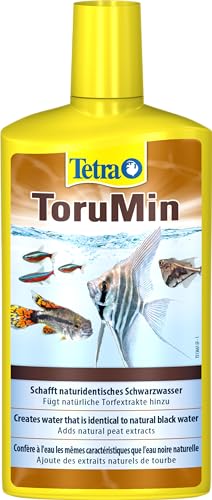 Tetra ToruMin für naturidentisches Schwarzwasser - fügt natürliche Torfextrakte hinzu, geeignet für Süßwasser-Aquarien, 500 ml Flasche
