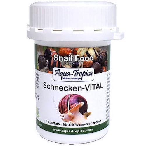 Aqua-Tropica - Schnecken-VITAL - Schneckenfutter Hauptfutter mit Allen wichtigen Grundnährdtoffen 40 g