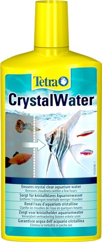 Tetra CrystalWater - Wasserklärer gegen Trübungen für kristallklares Wasser im Aquarium, bindet Schwebepartikel, 500 ml Flasche