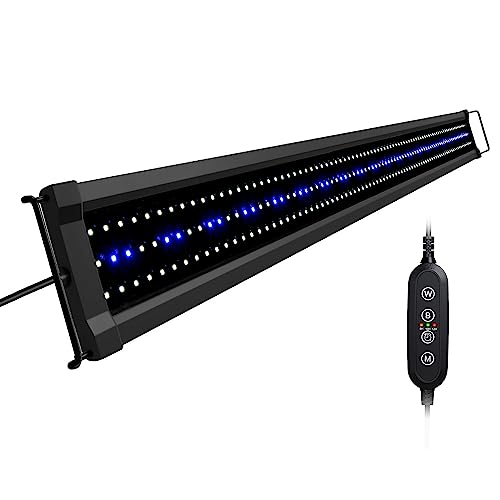 NICREW ClassicLED G2 Aquarium Beleuchtung, Steuerbar LED Lampe mit Mondlicht, IP67 Wasserdicht für Süßwasser-Aquarien, 118-150cm