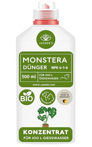 Bio Monstera Dünger 500 ML - Konzentrat Dünger für Monstera deliciosa & variegata - 100% Schnelldünger - Flüssigdünger für 100 Liter Gießwasser - Grünpflanzen-Dünger