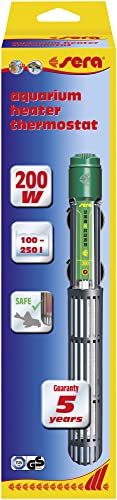 sera Regelheizer 200W - Qualitätsheizer mit schockresistentem Quarzglas, Präzisions-Sicherheitsschaltung und Sicherheits-Protector, White
