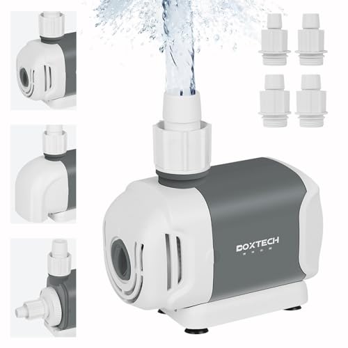 Boxtech Aquarium Tauchpumpe 25W-1500L/H,Wasserpumpe für Aquarien,Förderpumpe Aquarienpump mit 3 Düse