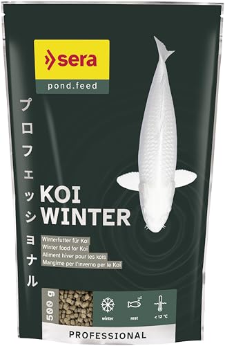 sera KOI Professional Winterfutter 500 g unter 12°C Spezial Koifutter für Koi & andere wertvolle Teichfische, Futter mit sehr hoher Futterverwertung, geringere Wasserbelastung & damit weniger Algen