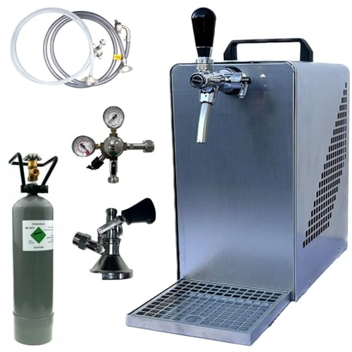 Bierzapfanlage BieTal® Bierkühler Zapfanlage mit Kühlung 30 Liter/h - SET - Typ A - 2 Kg CO2