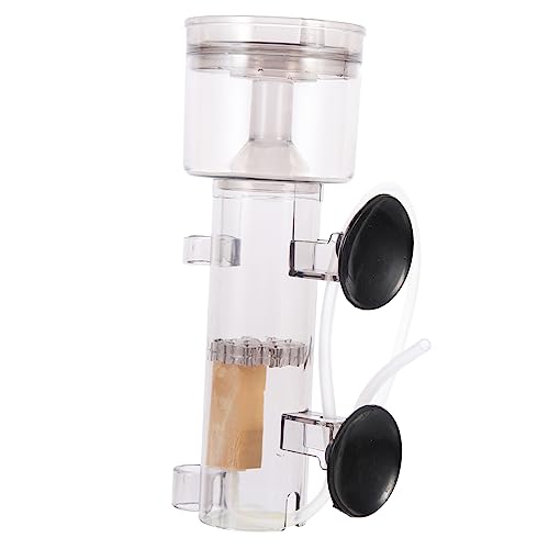 SEWOART Eiweißabschäumer Eiweißfilter-Skimmer Proteinfilter für Aquarien Mini-Schwammfilter wasserreiniger hauswasserfilter Salzwasser-Reinigungskimmer Aquarium-Proteinreiniger Acryl Grey