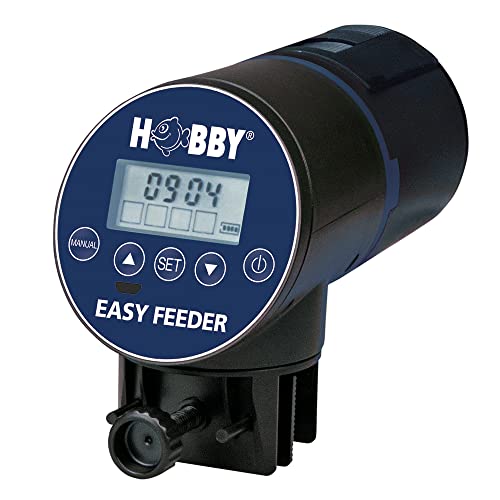 Hobby 10810 Easy Feeder, programmierbarer Futterautomat für Aquarien, blau-schwarz