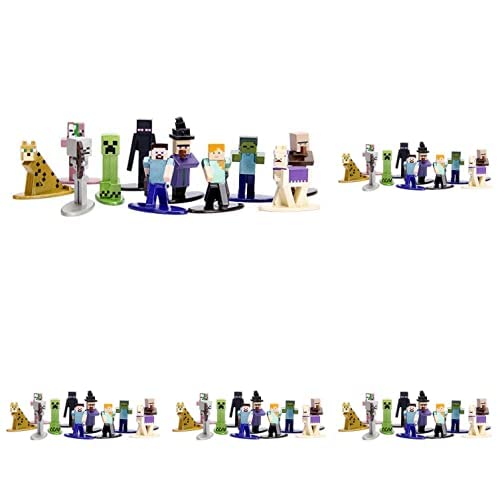 Minecraft 253261000 Nano Actionfigur Videospiel Nanofigs Blind Pack, Mehrfarbig, 5er Pack