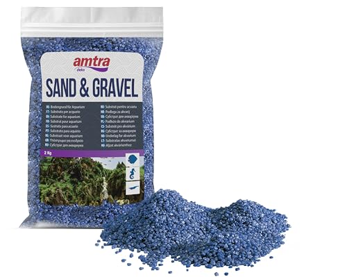 Amtra Croci Amtra Blue Ceramized Quartz - Feiner Quarz-Aquariensand, für Süß- oder Salzwasser, 2-3 mm Körnung, Menge 2 kg