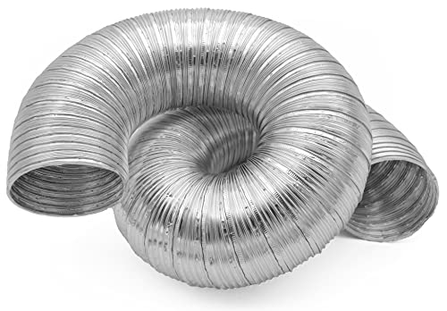 H&C VENT Alu Flexrohr Abluftschlauch für Klimageräte & Lüftungssystem (Ø 120mm, 3m) - Absaugschlauch & Flexschlauch für Klimaanlage, Trockner, Dunstabzugshaube - Heizungsschlauch & Lüftungsschlauch