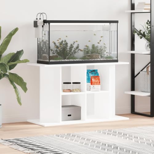 ZEYUAN Aquariumständer Weiß 100x40x60 cm Holzwerkstoff, Aquarium Unterschrank, Aquarium Schrank, Aquariumschrank, Aquarium Tisch, Aquarium Stands