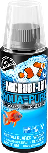 Microbe-Lift Aqua-Pure - 118 ml - Flüssiges Filtermedium für kristallklares Wasser in Allen Aquarien, 100% biologisch, verbessert Wasseraufbereitung, für Meer- & Süßwasseraquarien.