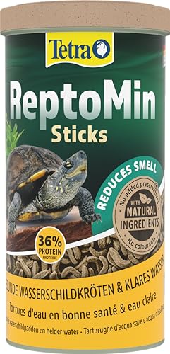 Tetra ReptoMin Sticks Schildkröten-Futter - ausgewogenes Hauptfutter für ausgewachsene Wasserschildkröten, 1 L Dose