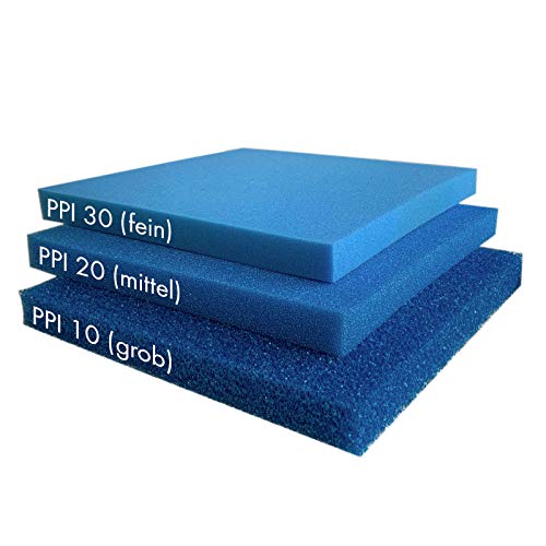 Pondlife Filterschaum blau 50x50x5 cm grob zur optimalen Verwendung als Filtermedium in Teichfilter