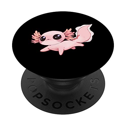 PopSockets Baby Axolotl Kunst Kawaii Super süßes Exotisches Haus Tier PopSockets mit austauschbarem PopGrip