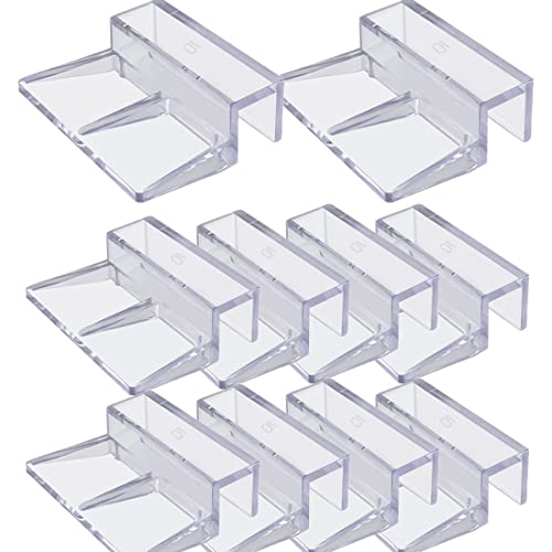 XPEX 10 Stück Aquarium Abdeckung Aquarium Deckel Glasabdeckungsclip Acryl Aquarium Glasabdeckungshalter Aquariumabdeckungshalterung Für Aquariumhalterungen Randloses Halten