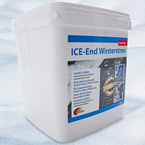 ICE-End Auftau Granulat | effektives Enteiser- Streumittel Alternative zu Streusalz | tierfreundlich & umweltschonend | bis zu 3 Tage langanhaltend schnee und eisfrei im Winter | Wirkt bis zu -50°C