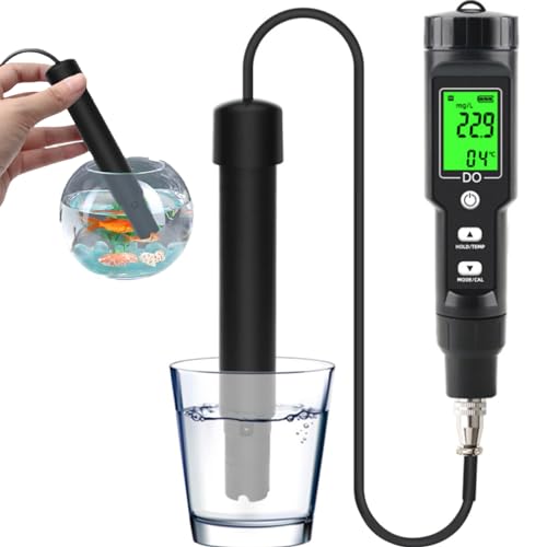 CYTGOUPER Messgerät für gelösten Sauerstoff, 0–30,00 mg/l Messbereich, Messgerät mit Atc für Wasser, Aquakultur, Fischteich
