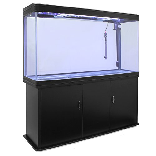 Monster Shop 300 Liter Heimaquarium Aquarium mit Unterschrank Aquariumkobination 143.5cm H x 120.5cm L x 39cm B