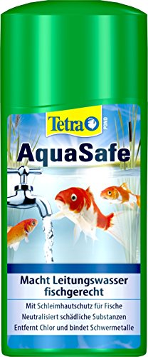 Tetra Pond AquaSafe - macht Leitungswasser fischgerecht, schützt Fische und Pflanzen im Gartenteich zuverlässig, 500 ml Flasche