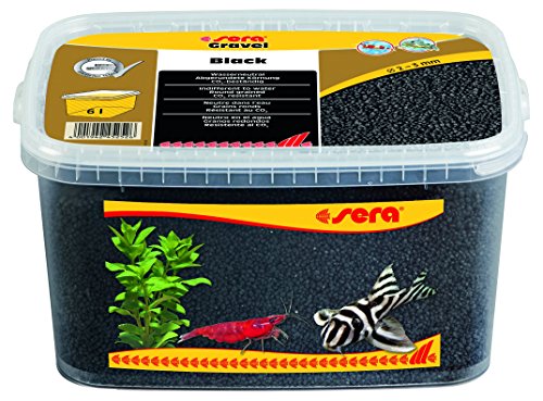 sera Gravel Black 2-3 mm 6.000 ml - Schwarzer Farbkies (Ø 2 - 3 mm) für alle Süß- und Meerwasseraquarien