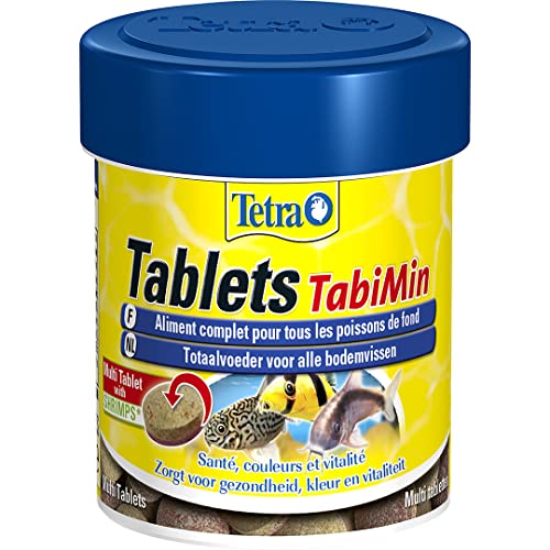 Tetra Tablets TabiMin - Tabletten Fischfutter für alle Bodenfische, z.B. Welse, Schmerlen oder bodengründelnde Barben, 120 Tabletten Dose