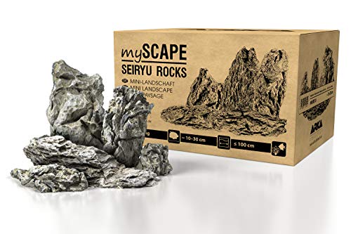 ARKA mySCAPE-Rocks Seiryu | Mini-Landschaft | Natur Aquarium Steine für einzigartige Aquascapes im Süßwasser Aquarium & Aufbauten in jedem Terrarium | Ca. 10-30 cm | Ideal zu bepflanzen | Inhalt: 10kg