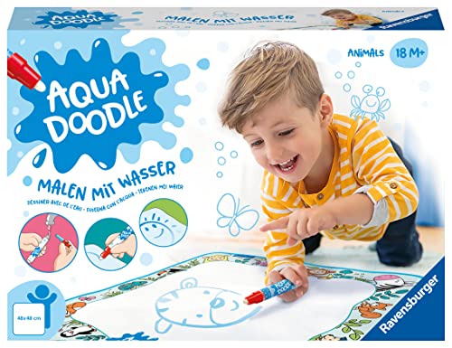 Ravensburger 4564 Aquadoodle Animals - Erstes Malen für Kinder ab 18 Monate - Malset für fleckenfreien Malspaß mit Wasser - inklusive Matte und Stift, Spielzeug ab 1,5 Jahre