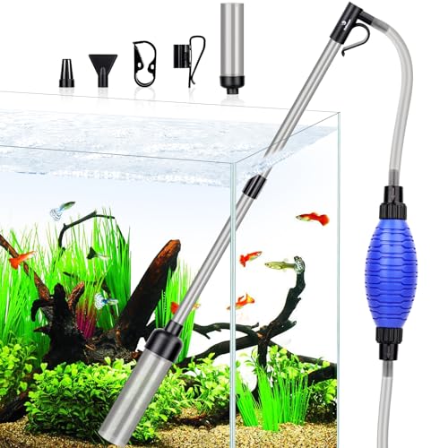 fishkeeper Aquarium Reiniger, Aquarium Wasserwechsel, Aquarium-Reinigung Sand Filter, Fisch Tank Aquarium-Kiesreiniger-Set mit einstellbarem Wasserdurchfluss für die Sandreinigung (klein)