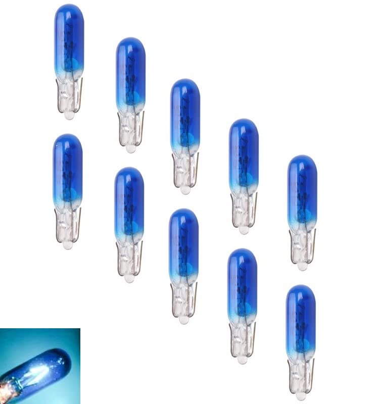 MAXXONI - 10x BLAU W1,2W 12V T5 Glassockellampe Tacho Cockpit Auto Instrumentenbeleuchtung