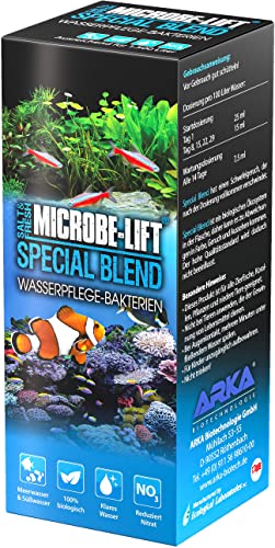 MICROBE-LIFT Special Blend - 118 ml - Lebende Bakterien zur Wasserreinigung, baut organische Abfälle & Nitrat ab, für Meer- und Süßwasseraquarien, 100% biologisch