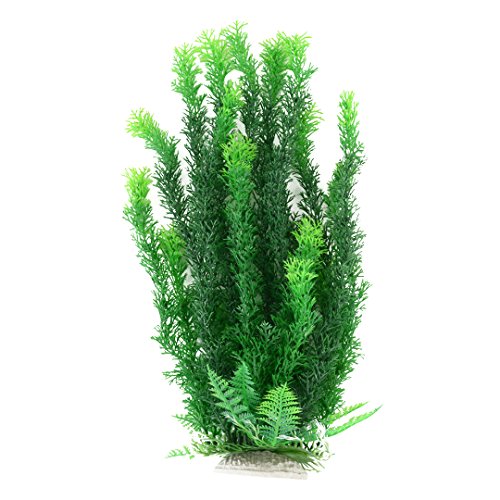 Mayitr 47cm Grün Gelb künstliche Aquarium Deko Pflanzen Wasserpflanzen Aqua Bouquet Plant