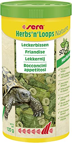 sera Herbs and Loops Nature 1000 ml (120 g) - Leckere Kräuter für eine artgerechte Abwechslung, Landschildkröten Futter