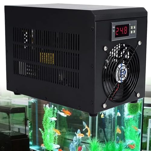 Qiang Aquarium Kühler Aquarium Cooler Aquarium Chiller Fish Tank Water Chiller Machine Mit Pumpe Und Rohr,Einfache Temperatureinstellung,Für Salzwasser Süßwasser Koralle Qualle,60L/16GAL