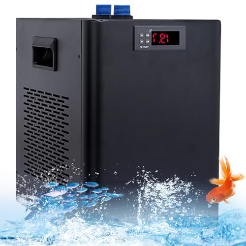 HENGCMM Aquariumkühler, 160L/300L/500L Leises Design, 220V Wasserkühler für Hydrokultur, Aquarium-Kühlsystem, Wasserkühler für Fischwasser Gras Korallen Garnelenzucht,300L/79GAL