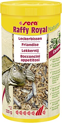 sera Raffy Royal Nature 1000 ml (220 g) getrocknete Fische (50 %) & Garnelen (50 %), artgerechte Abwechslung zum kräftigen Zubeißen mit Anchovies, Futter für Wasserschildkröten