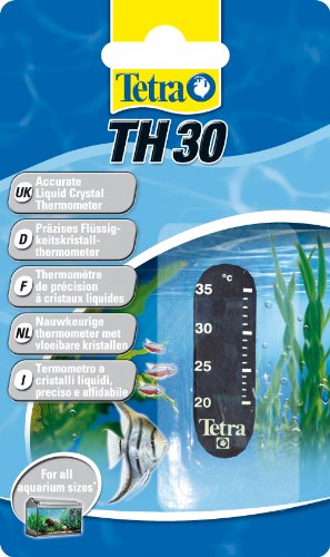 Tetra TH 30 Aquarienthermometer, präzises Flüssigkeitsthermometer zur Befestigung außen auf der Aquarienscheibe, 1 Stück (1er Pack)