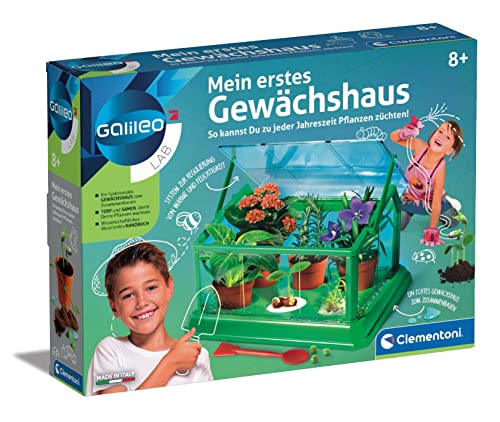 Clementoni Galileo Lab – Mein erstes Gewächshaus, Pflanzkasten & Samen für Mini-Gärtner und angehende Botaniker, ideal als Geschenk, Spielzeug für Kinder ab 8 Jahren von Clementoni 69490