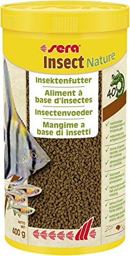 sera Insect Nature (1,5mm) 1000ml - 100% Protein aus nachhaltiger Quelle - nachhaltiges Insektenmehl als Proteinquelle bzw. Fischfutter fürs Aquarium, Granulat, ohne Farb- & Konservierungsstoffe